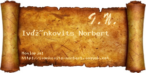 Ivánkovits Norbert névjegykártya