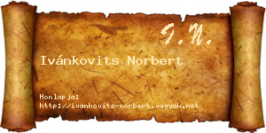 Ivánkovits Norbert névjegykártya